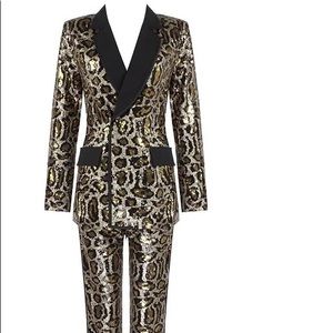 Brand New Leopard Sequin Suit Set